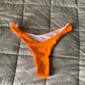 Orange thong bikini bottoms